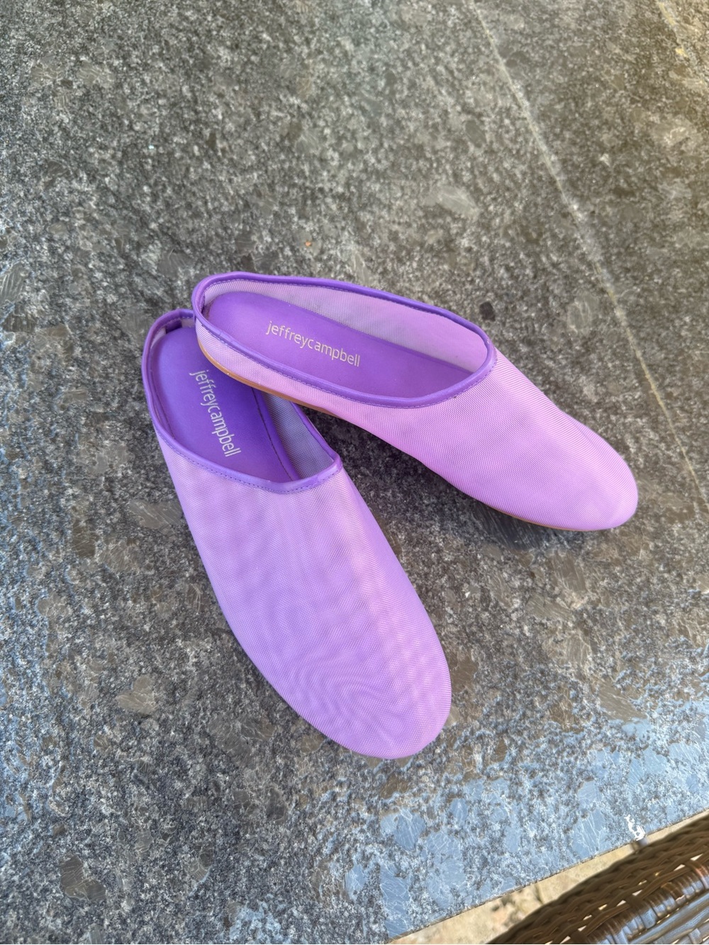 NWOT Jeffrey Campbell Lilac Slip-On Mesh Mules sz 6